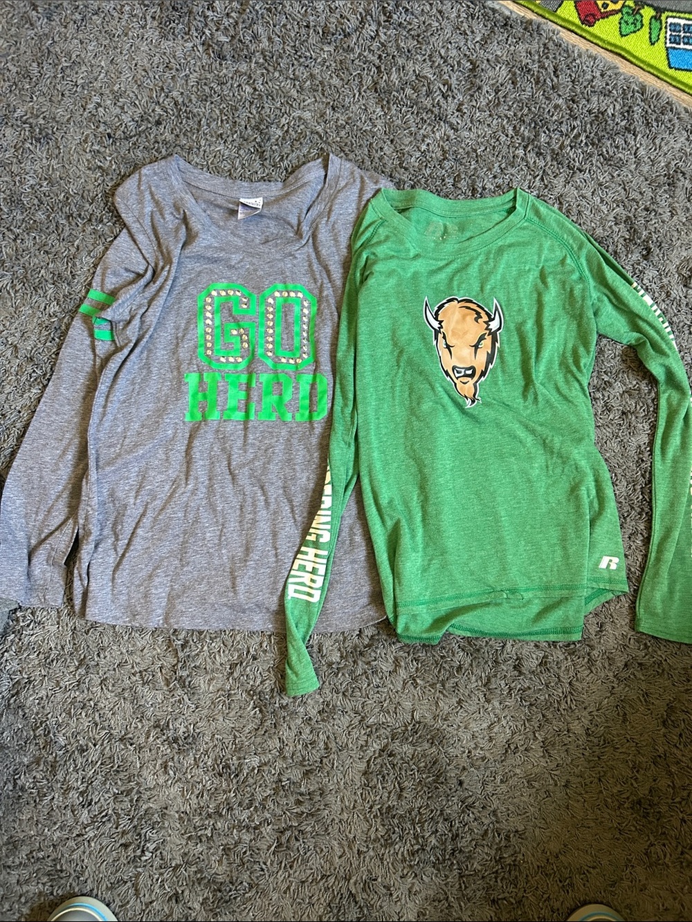 Go Herd Graphic Long-Sleeve Tee - Gray & Green